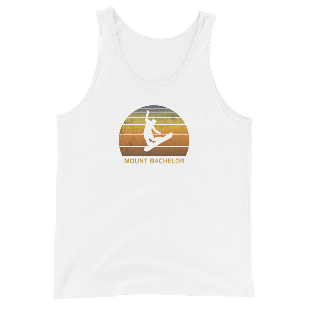 Retro Mount Bachelor Snowboarding Fan Snowboarder Gift Unisex Tank Top