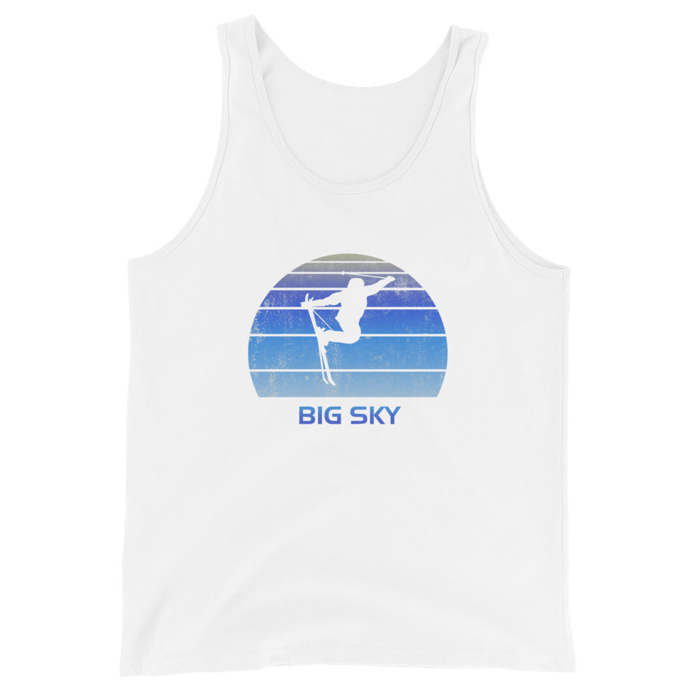 Retro Big Sky Montana Ski Fan Skier Gift Skiing Vintage Cool Unisex Tank Top