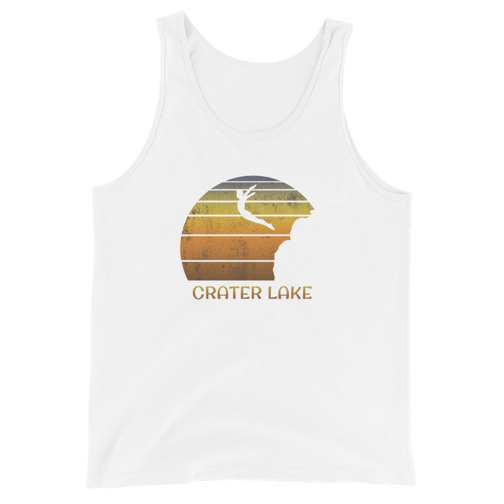 Cool Crater Lake Oregon Cliff Diving Fan Unisex Tank Top