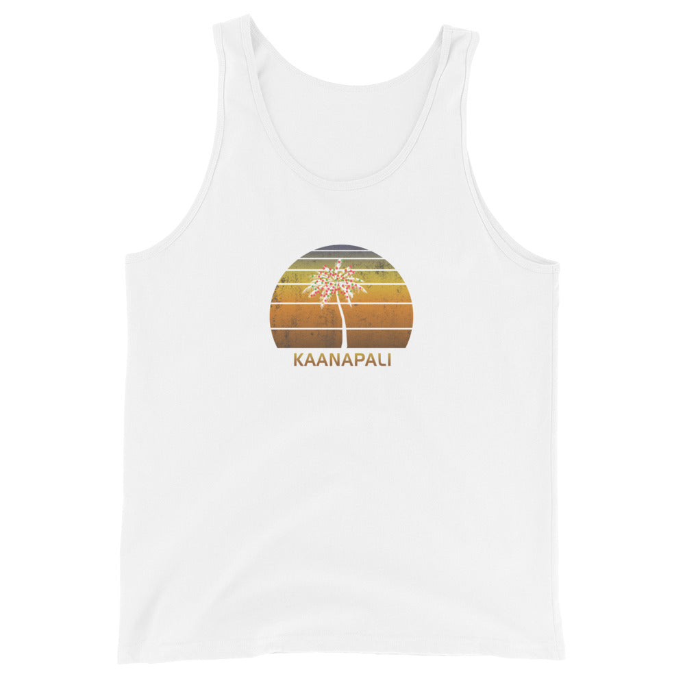 Retro Kaanapali Maui Hawaii Unisex Tank Top Christmas Family Vacation Souvenir Sunset