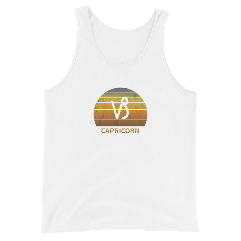 Capricorn Zodiac Sign Unisex Tank Top Symbol Astrology Retro Birthday Gift Present