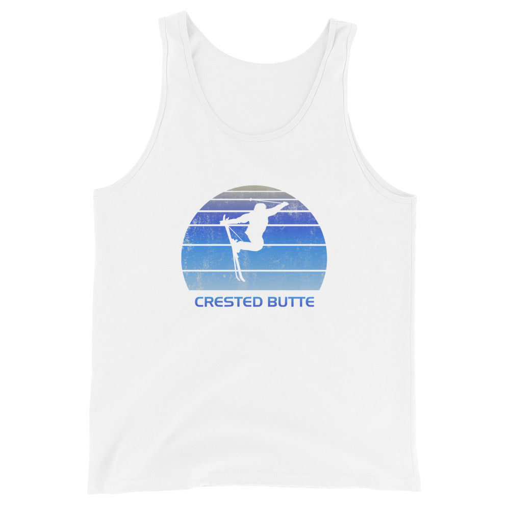 Retro Crested Butte Colorado Ski Fan Skier Gift Skiing Vintage Cool Unisex Tank Top