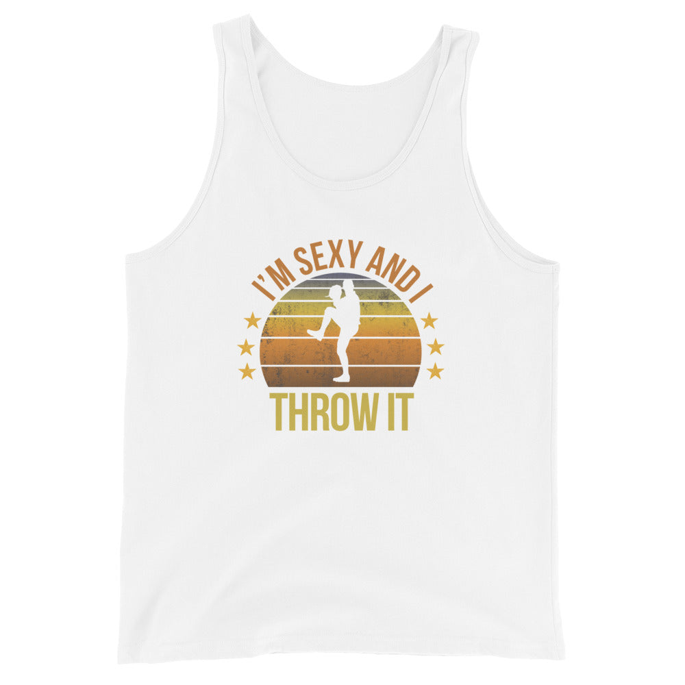 Funny Baseball Pitcher Fan Unisex Tank Top Player Team Quote Joke Sarcastic Phrase