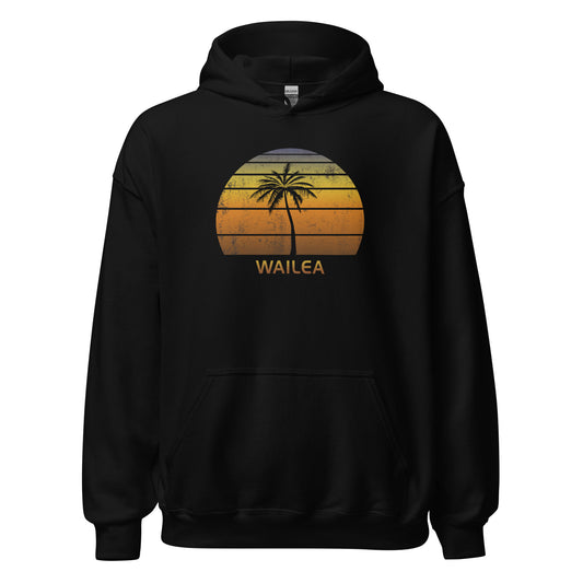 Retro Wailea Maui Hawaii Vintage Sunset Beach Vacation Souvenir Unisex Hoodie Top Sweatshirt