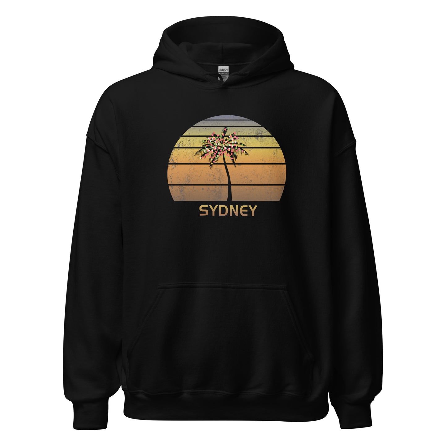 Retro Sydney Australia Christmas Vacation Souvenir Sunset Unisex Hoodie Top Sweatshirt