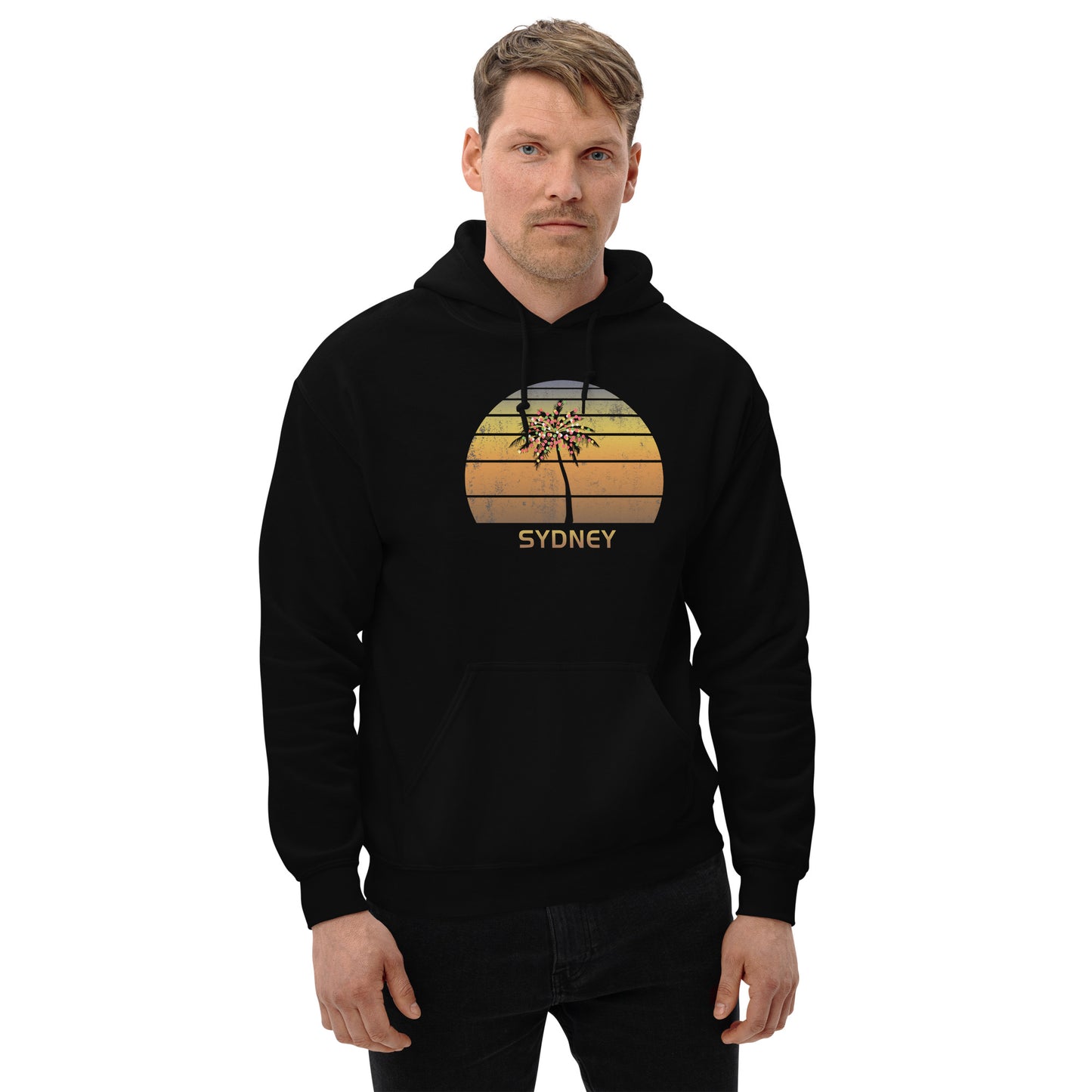 Retro Sydney Australia Christmas Vacation Souvenir Sunset Unisex Hoodie Top Sweatshirt