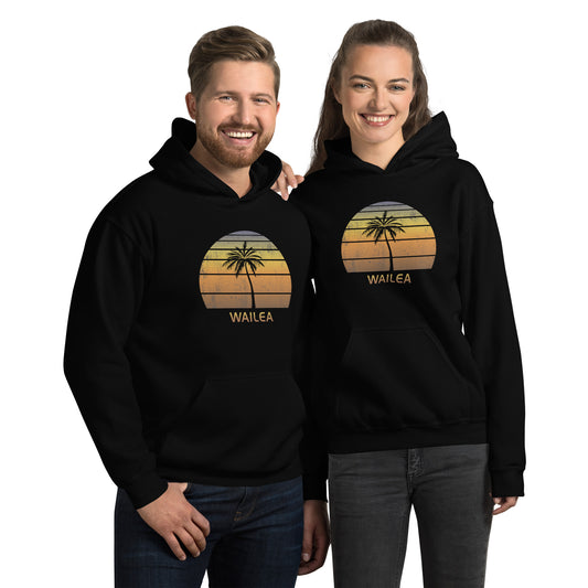 Retro Wailea Maui Hawaii Vintage Sunset Beach Vacation Souvenir Unisex Hoodie Top Sweatshirt