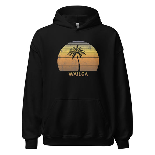Retro Wailea Maui Hawaii Vintage Sunset Beach Vacation Souvenir Unisex Hoodie Top Sweatshirt