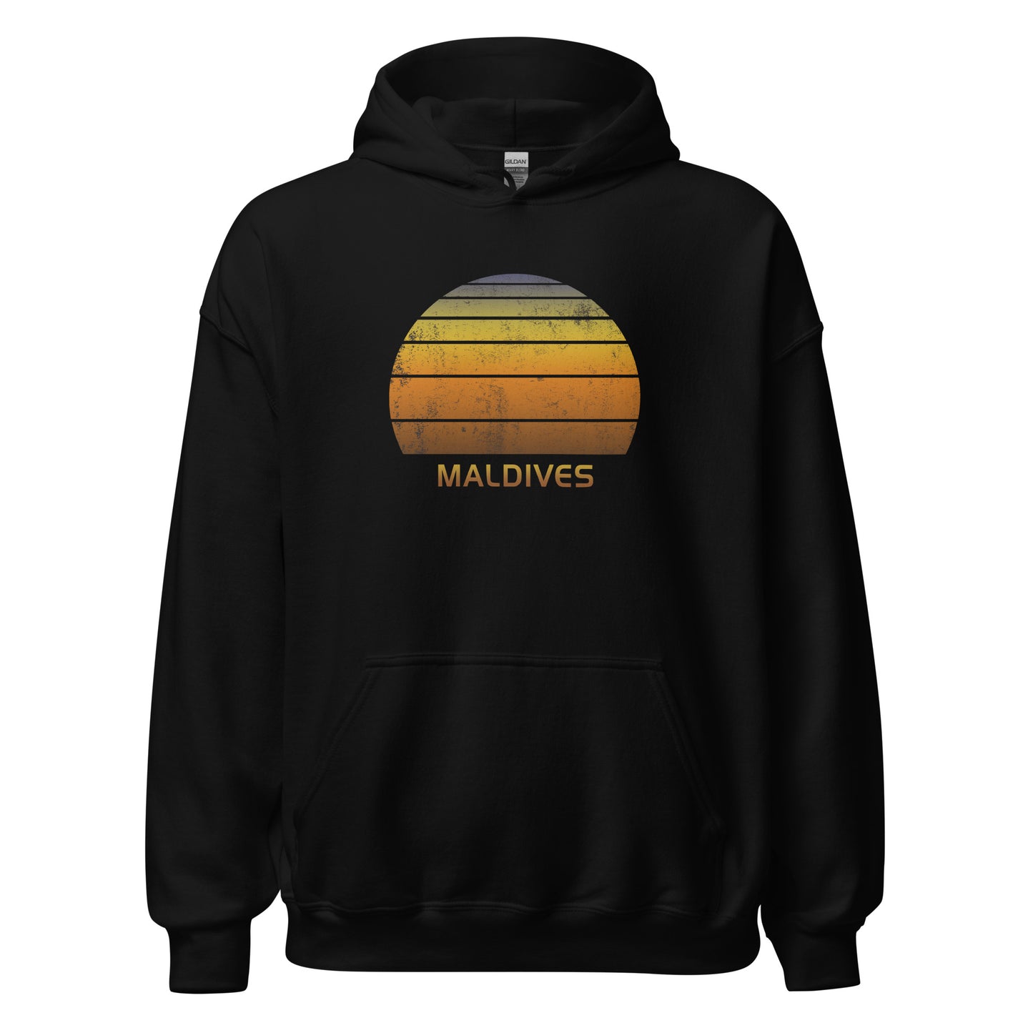 Retro Maldives Vintage Sunset Vacation Souvenir Unisex Hoodie Top Sweatshirt