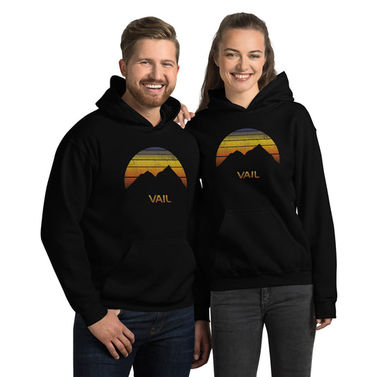 Retro Vail Colorado Ski Snowboard Skier Fan Retro Unisex Hoodie Top Sweatshirt