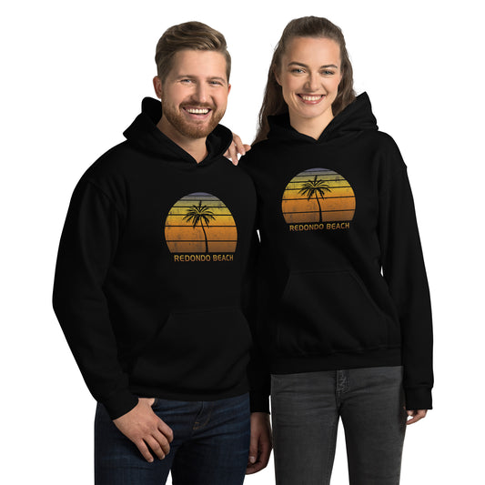 Retro Redondo Beach California Sunset Vacation Souvenir Unisex Hoodie Top Sweatshirt
