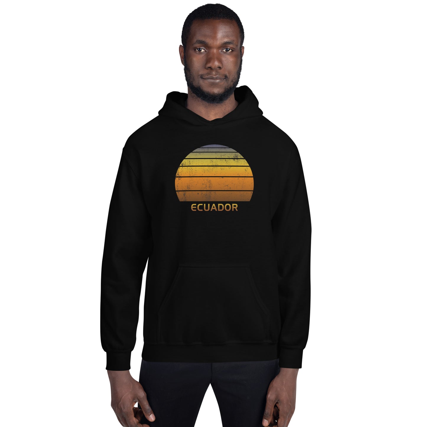 Retro Ecuador Vintage Sunset Vacation Souvenir Unisex Hoodie Top Sweatshirt