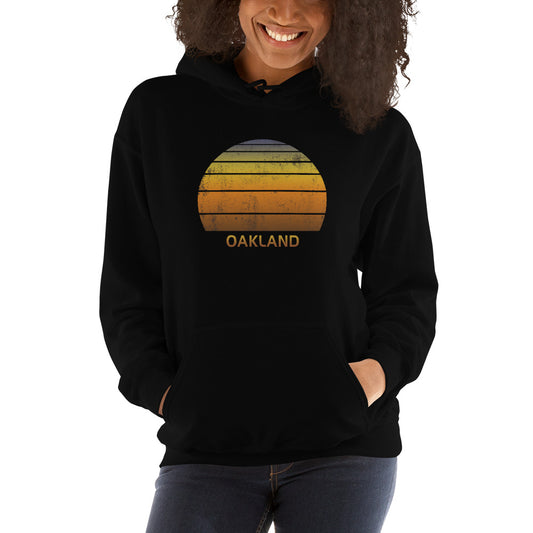 Retro Oakland California Vintage Sunset Vacation Souvenir Unisex Hoodie Top Sweatshirt
