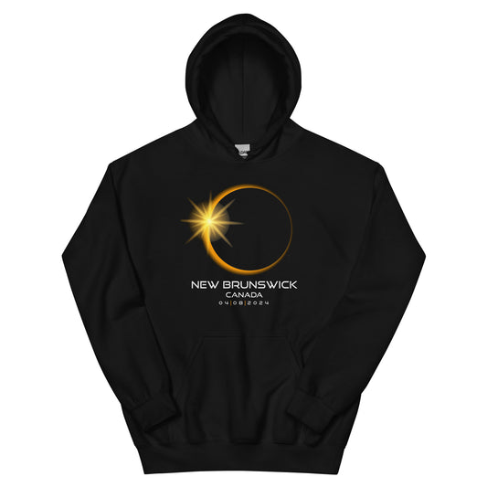 New Brunswick Canada 2024 Eclipse Souvenir Memento Unisex Hoodie Top Sweatshirt