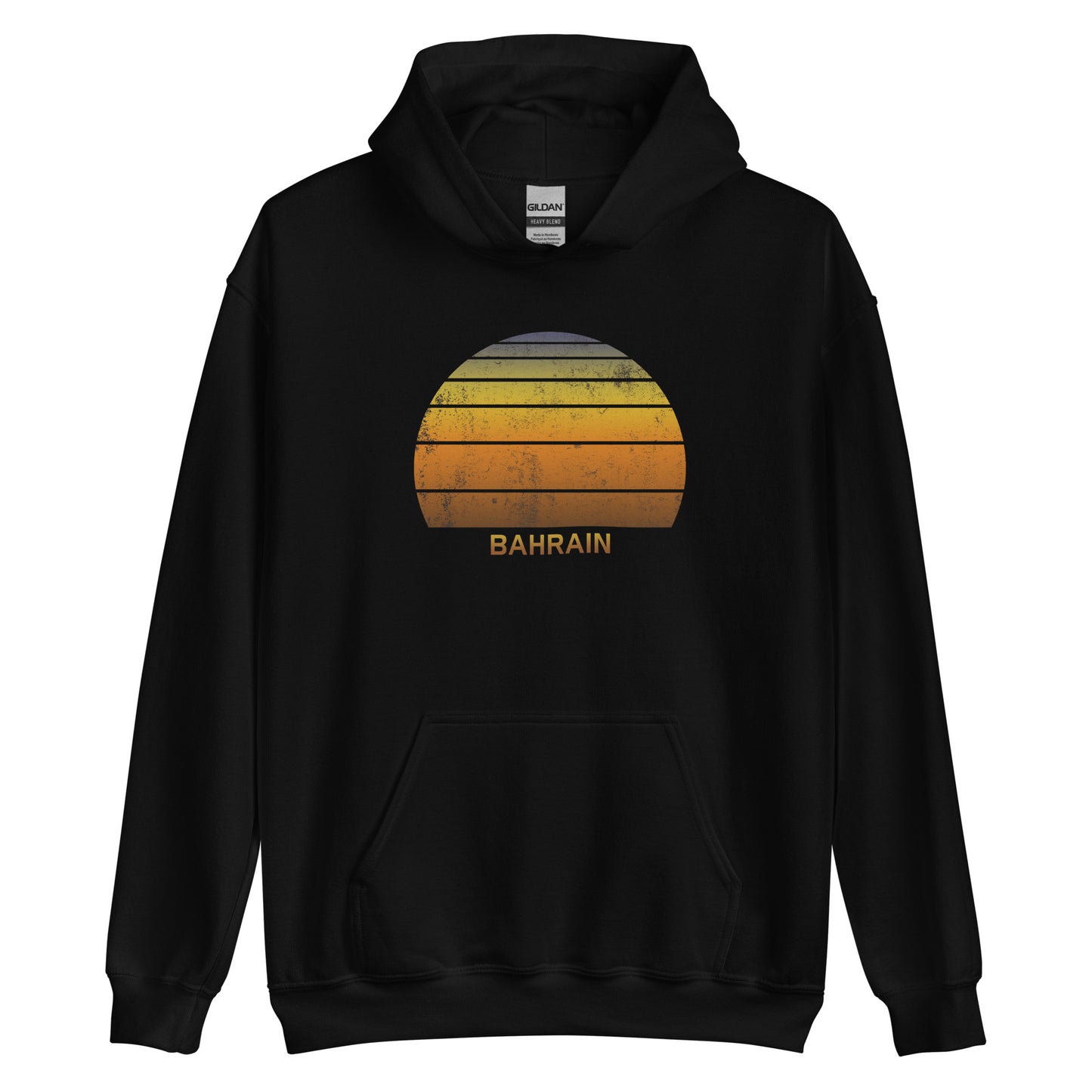 Retro Bahrain Sunset Native Vacation Souvenir Stylish Unisex Hoodie Top Sweatshirt