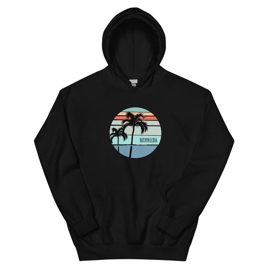 Cool Bermuda Palm Tree Vacation Souvenir Artistic Unisex Hoodie Top Sweatshirt