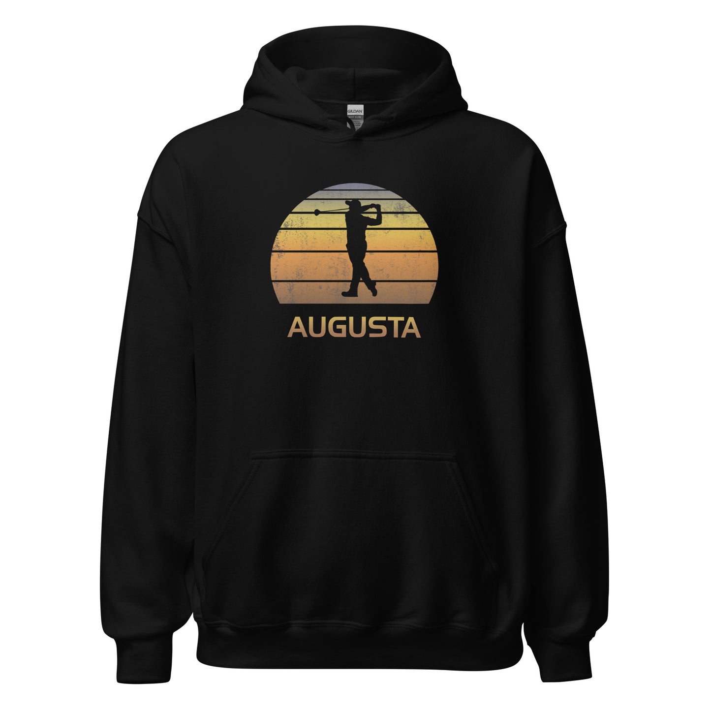 Cool Augusta Georgia Golf Vintage Sunset Golfer Retro Golfing Unisex Hoodie Top Sweatshirt