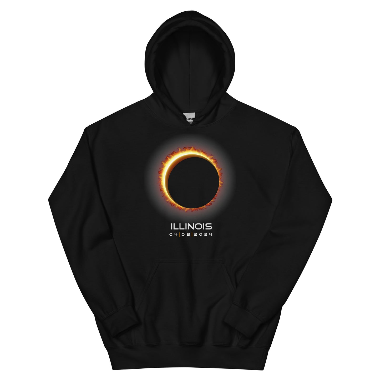 2024 Illinois Eclipse Memento Souvenir April 8 Solar Unisex Hoodie Top Sweatshirt