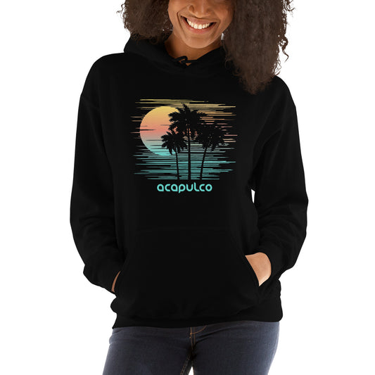 Acapulco Mexico Artistic Sunset Souvenir Vacation Unisex Hoodie Top Sweatshirt