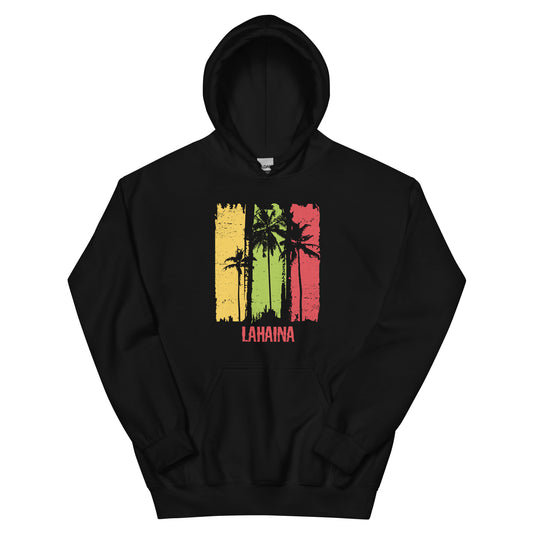 Lahaina Maui Hawaii Artistic Abstract Cool Palm Tree Souvenir Unisex Hoodie Top Sweatshirt