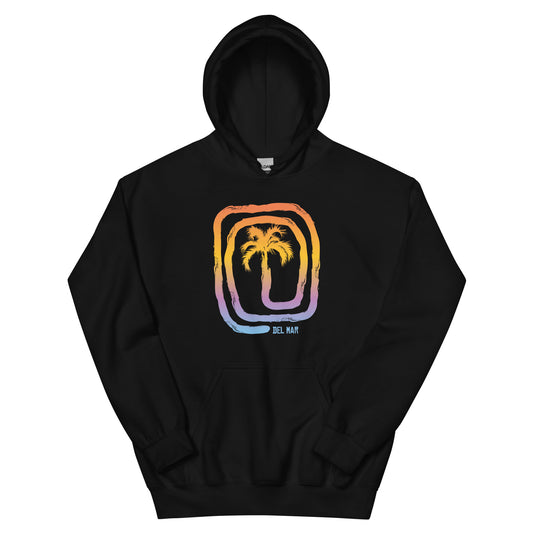 Cool Del Mar California Beach Palm Tree Vacation Souvenir Unisex Hoodie Top Sweatshirt