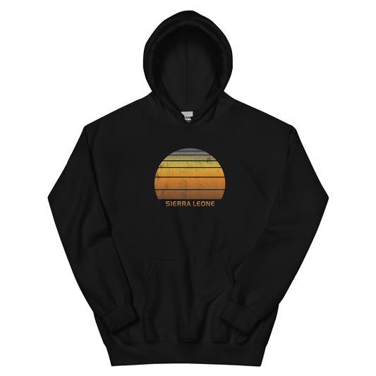 Retro Sierra Leone Sunset Vintage Native Vacation African Souvenir Unisex Hoodie Top Sweatshirt