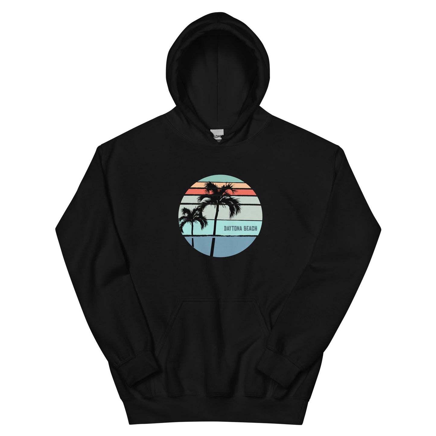 Cool Daytona Beach Florida Palm Tree Vacation Souvenir Artistic Unisex Hoodie Top Sweatshirt