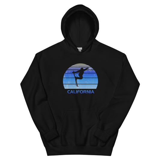 Retro California Ski Fan Skier Gift Skiing Vintage Cool Unisex Hoodie Top Sweatshirt