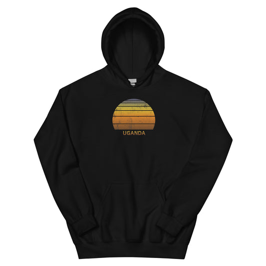 Retro Uganda Africa Vintage Sunset Vacation Souvenir Unisex Hoodie Top Sweatshirt