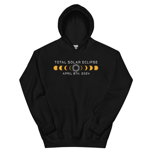 Solar Eclipse April 8 2024 Souvenir Memento Unisex Hoodie Top Sweatshirt