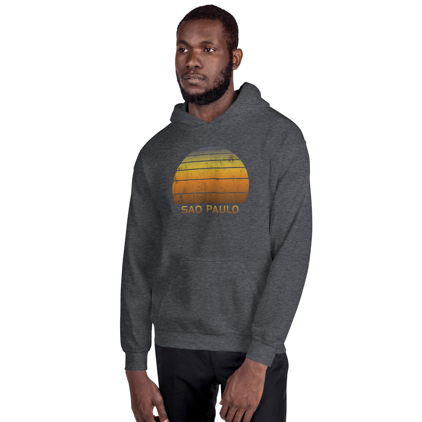 Retro Sao Paulo Brazil Vintage Sunset Vacation Souvenir Unisex Hoodie Top Sweatshirt