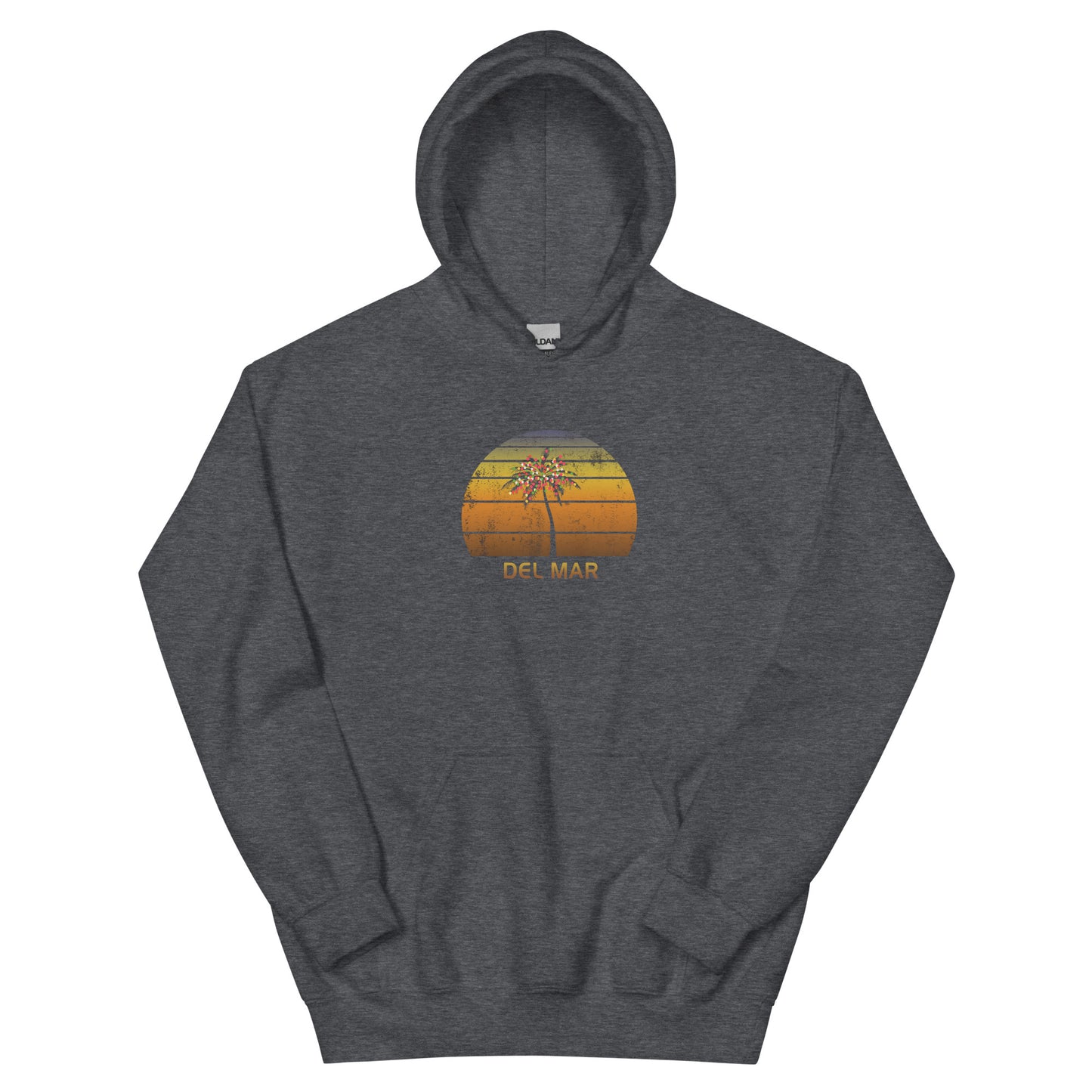 Retro Del Mar California Christmas Family Vacation Souvenir Sunset Unisex Hoodie Top Sweatshirt