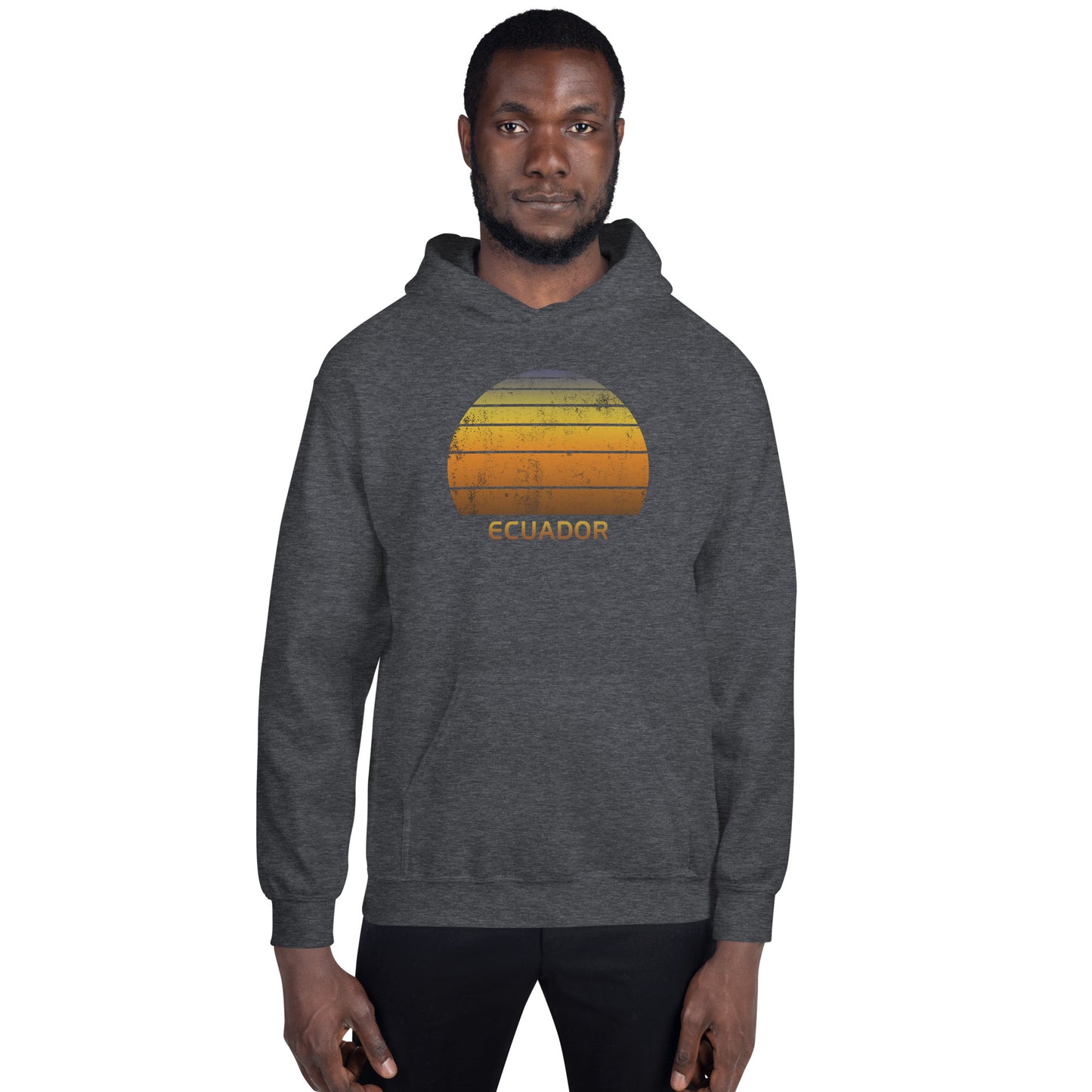 Retro Ecuador Vintage Sunset Vacation Souvenir Unisex Hoodie Top Sweatshirt