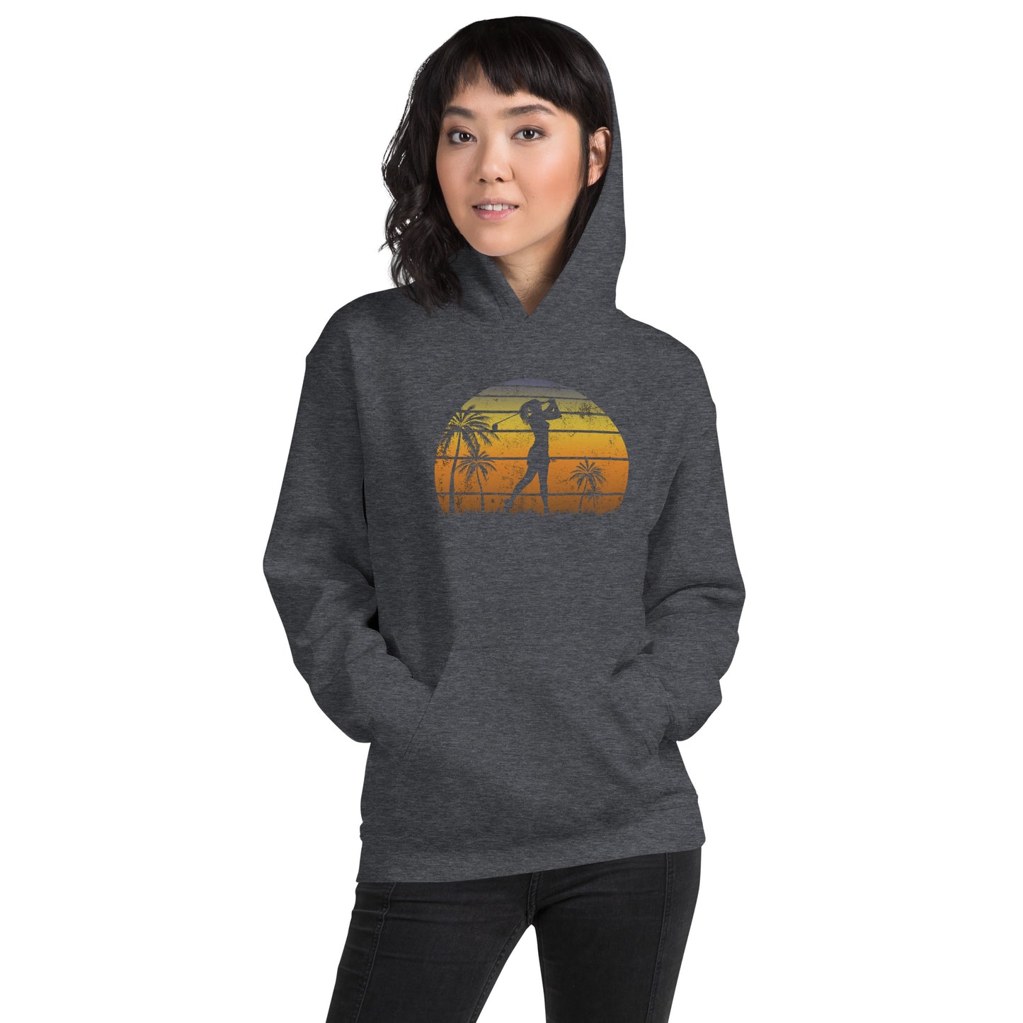 Retro Women's Golf Golfing Fan Female Golfer Unisex Hoodie Top Sweatshirt