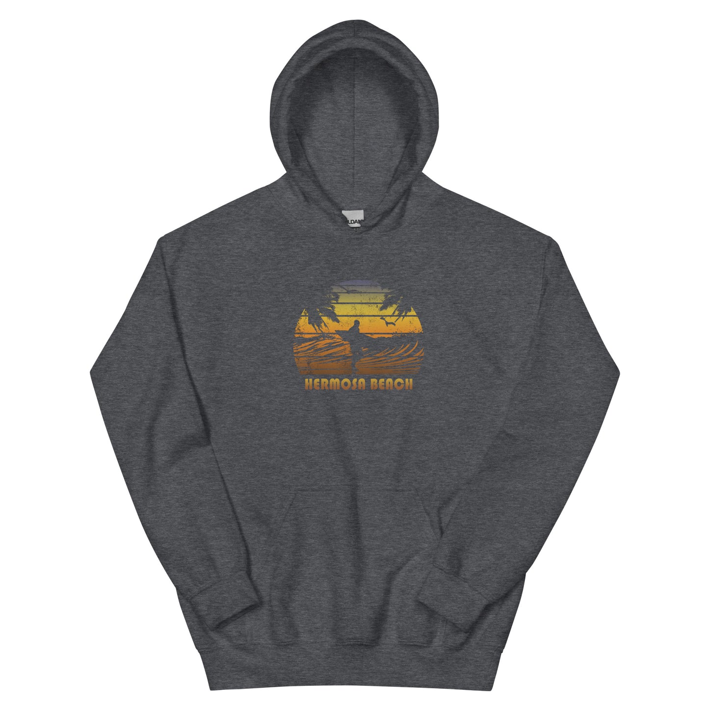 Retro Hermosa Beach California Surfing Fan Sunset Souvenir Unisex Hoodie Top Sweatshirt