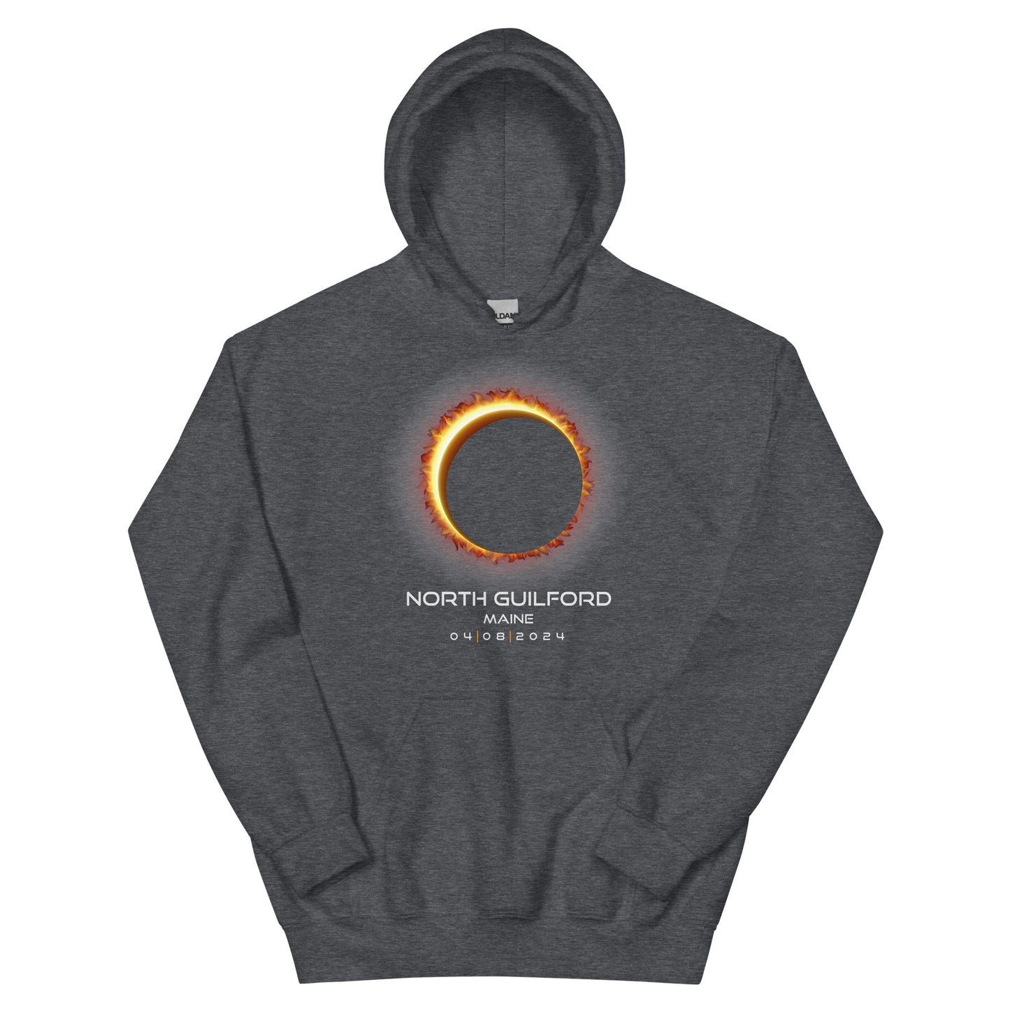 2024 North Guilford Maine Eclipse Memento Souvenir April 8 Solar Unisex Hoodie Top Sweatshirt