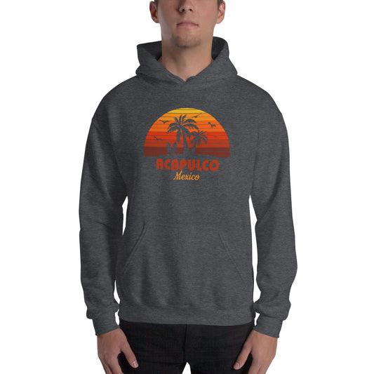 Acapulco Mexico Sunset Retro Souvenir Beach Unisex Hoodie Top Sweatshirt