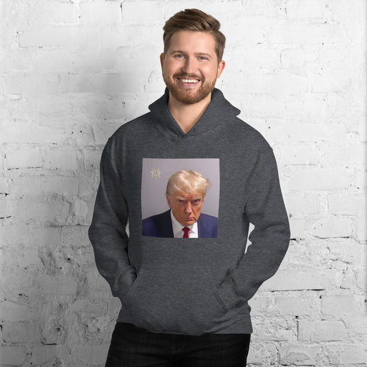 Donald Trump Mug Shot Mugshot Politics Democrats Unisex Hoodie Top Sweatshirt