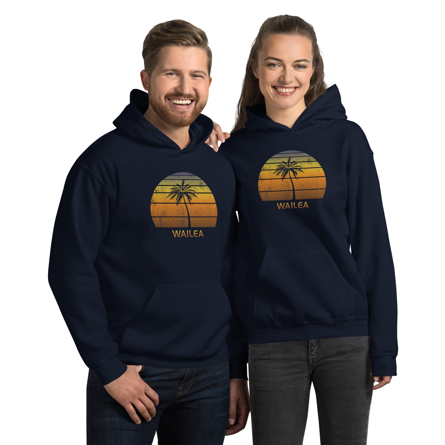 Retro Wailea Maui Hawaii Vintage Sunset Beach Vacation Souvenir Unisex Hoodie Top Sweatshirt