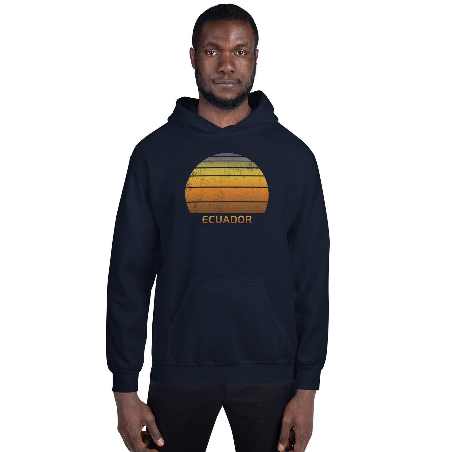 Retro Ecuador Vintage Sunset Vacation Souvenir Unisex Hoodie Top Sweatshirt
