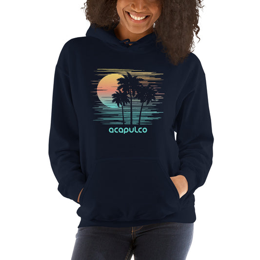 Acapulco Mexico Artistic Sunset Souvenir Vacation Unisex Hoodie Top Sweatshirt