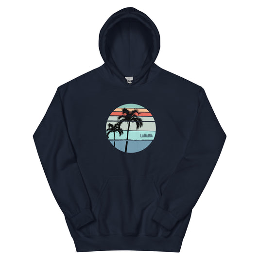 Cool Lahaina Maui Hawaii Palm Tree Vacation Souvenir Artistic Unisex Hoodie Top Sweatshirt