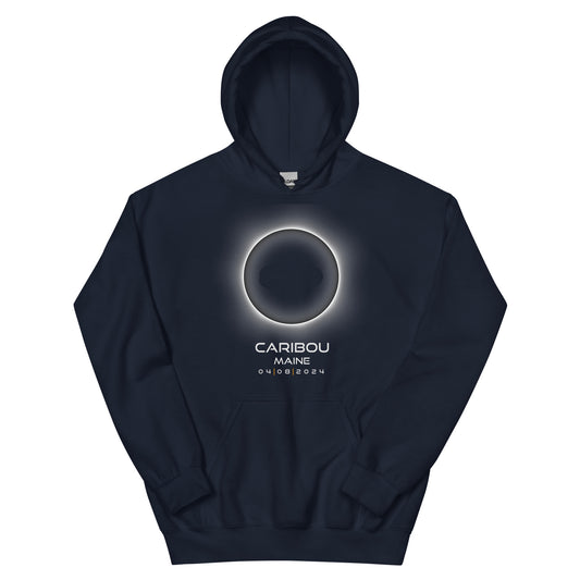 2024 Caribou Maine Eclipse Souvenir Memento April 8 Solar Unisex Hoodie Top Sweatshirt