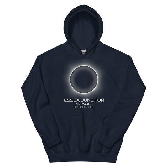 2024 Essex Junction Vermont Eclipse Souvenir Memento April 8 Solar Unisex Hoodie Top Sweatshirt