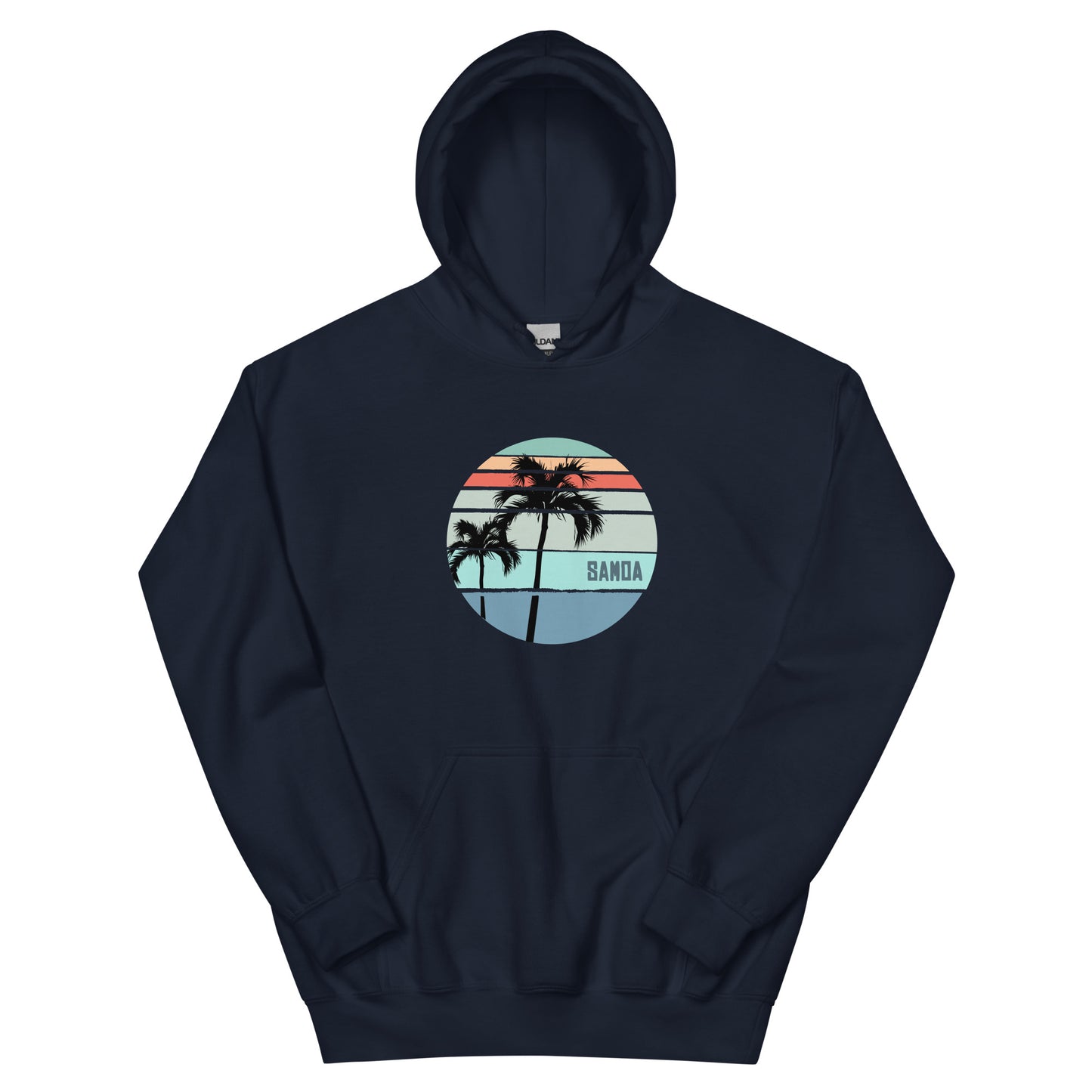 Cool Samoa Palm Tree Vacation Souvenir Artistic Unisex Hoodie Top Sweatshirt