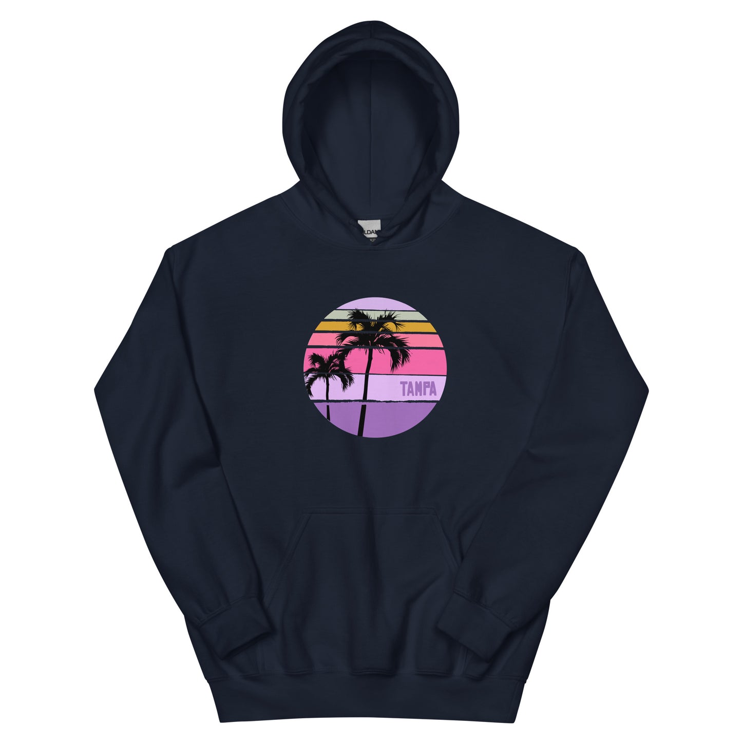 Cool Tampa Florida Palm Tree Artistic Vacation Souvenir Unisex Hoodie Top Sweatshirt