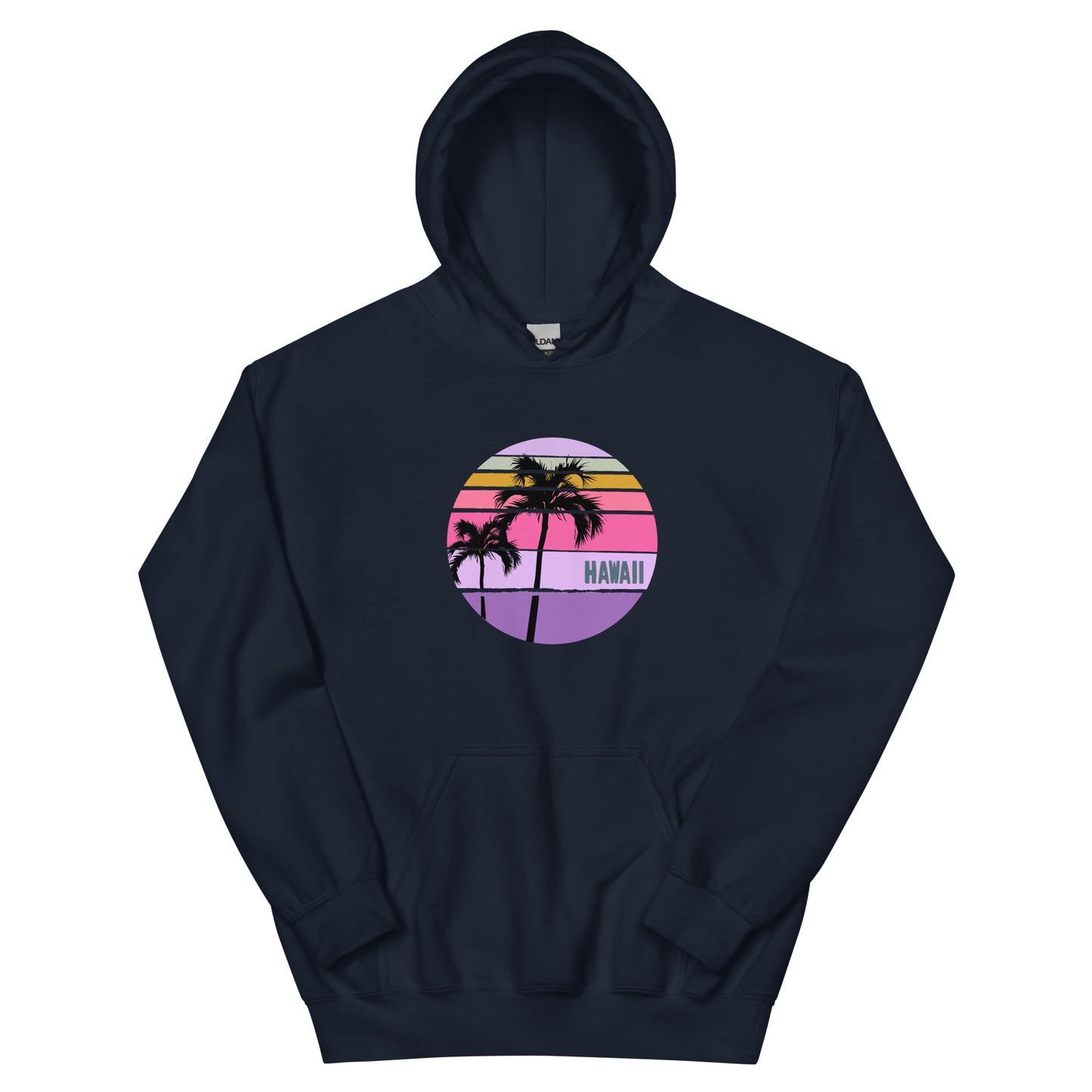 Cool Hawaii Palm Tree Artistic Vacation Souvenir Unisex Hoodie Top Sweatshirt