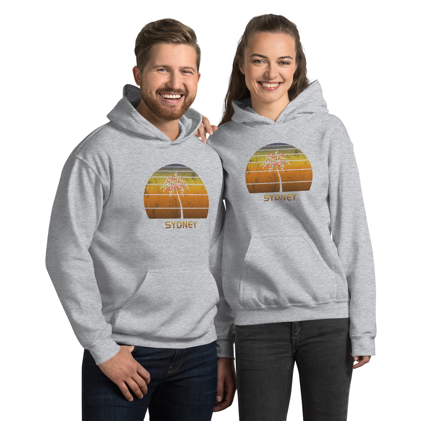 Retro Sydney Australia Christmas Vacation Souvenir Sunset Unisex Hoodie Top Sweatshirt