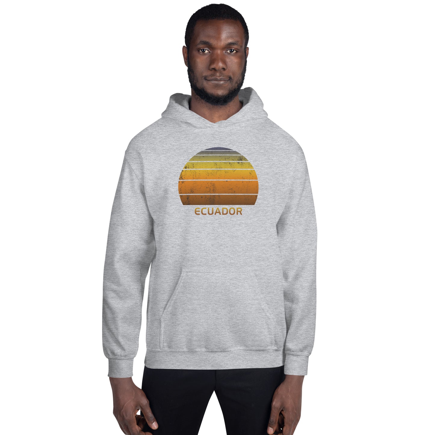 Retro Ecuador Vintage Sunset Vacation Souvenir Unisex Hoodie Top Sweatshirt