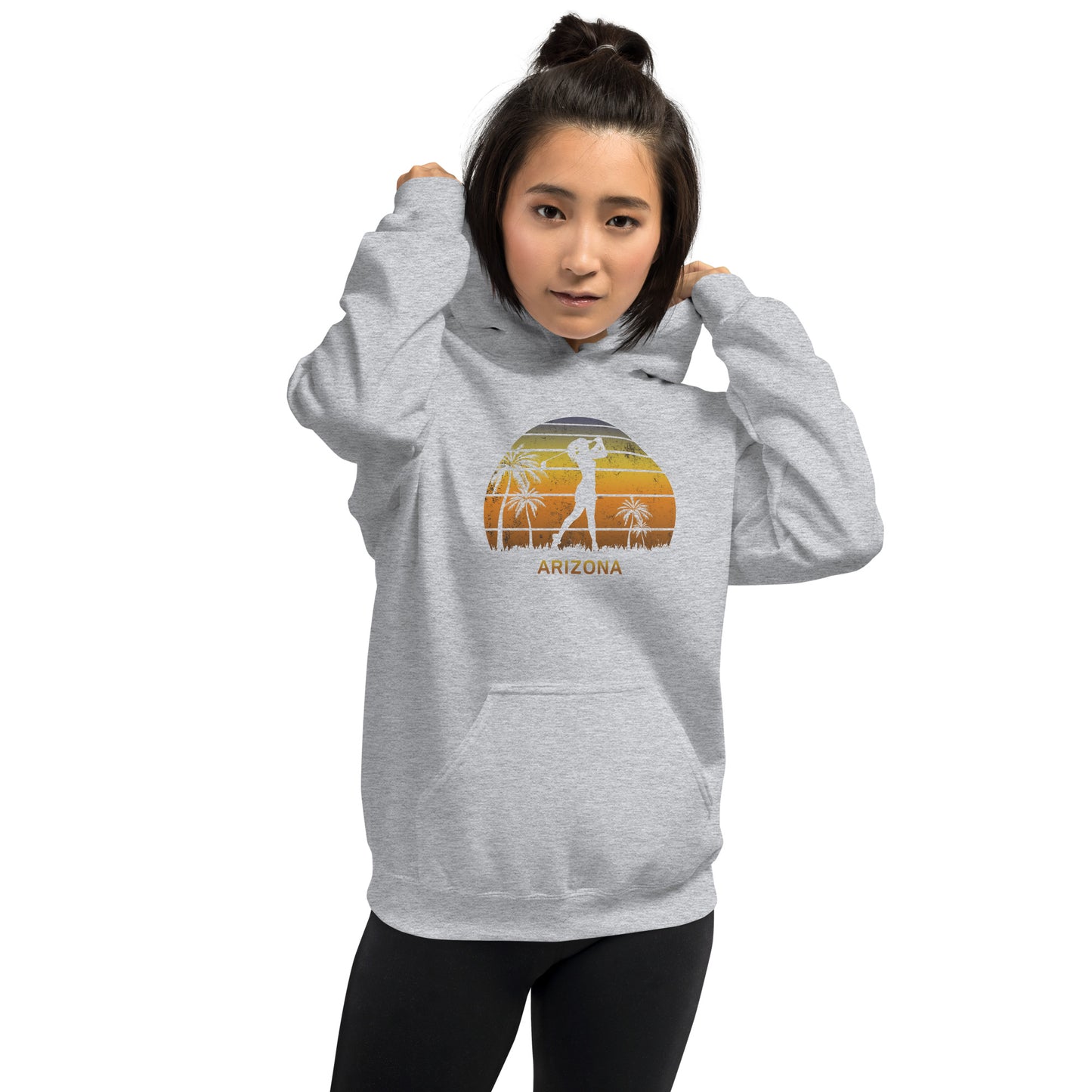 Retro Arizona Women's Golf Golfing Fan Female Golfer Unisex Hoodie Top Sweatshirt